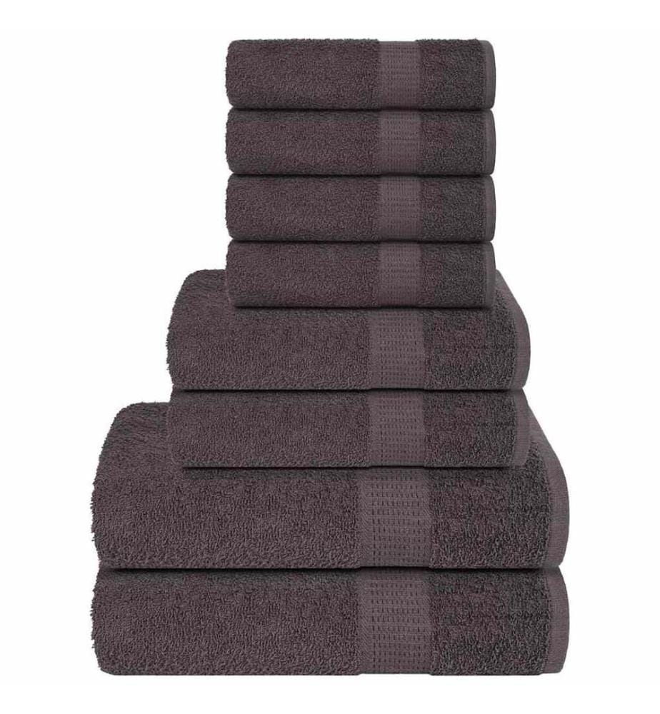 Ensemble de serviettes FROGN 8 pcs anthracite 360 g/m²