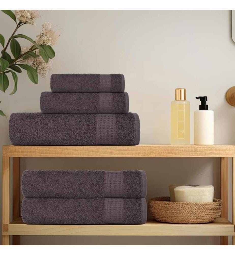 Ensemble de serviettes FROGN 8 pcs anthracite 360 g/m²