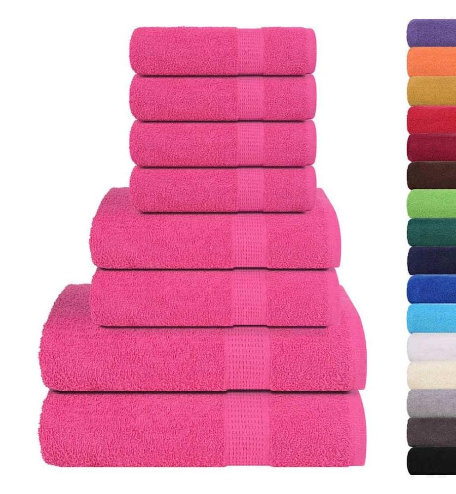 Ensemble de serviettes FROGN 8 pcs rose 360 g/m²