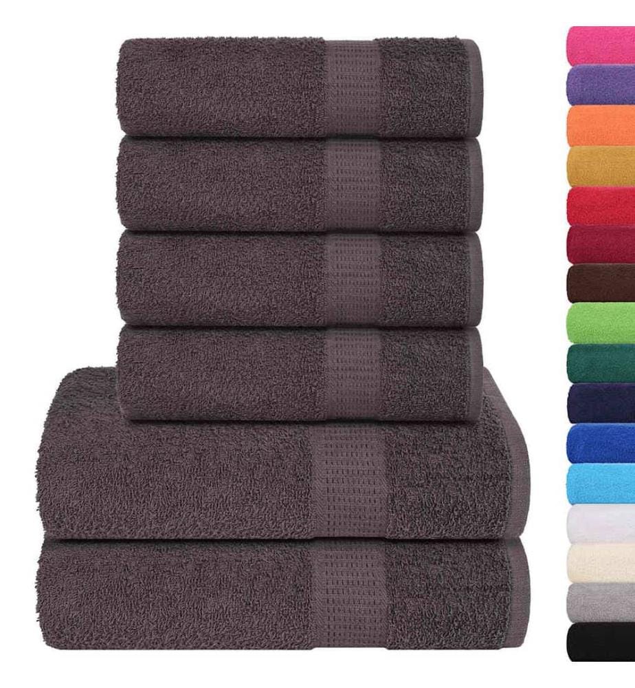 Ensemble de serviettes FROGN 6 pcs anthracite 360 g/m²