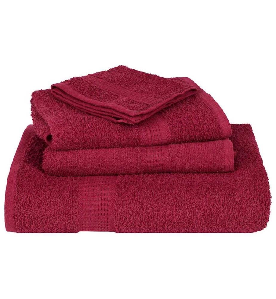 Ensemble de serviettes FROGN 12 pcs bordeaux 360 g/m²