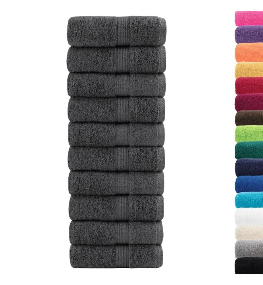 Premium-Waschtücher SOLUND 10 Stk. Anthrazit 30x30 cm 600 g/m²