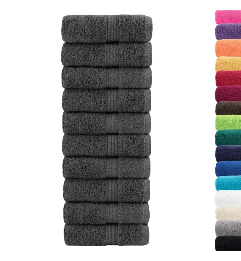 Premium-Waschtücher SOLUND 50 Stk. Anthrazit 30x30 cm 600 g/m²