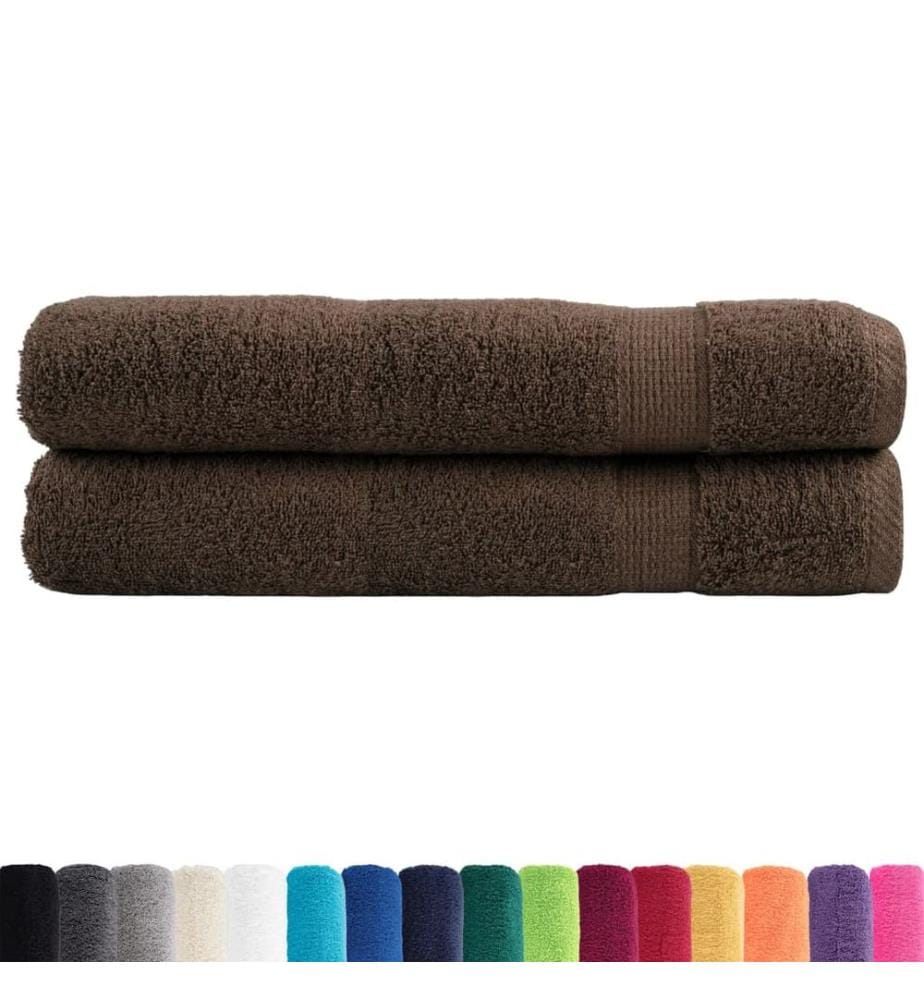 Serviettes de qualité supérieure SOLUND 2 pcs marron 600 g/m²