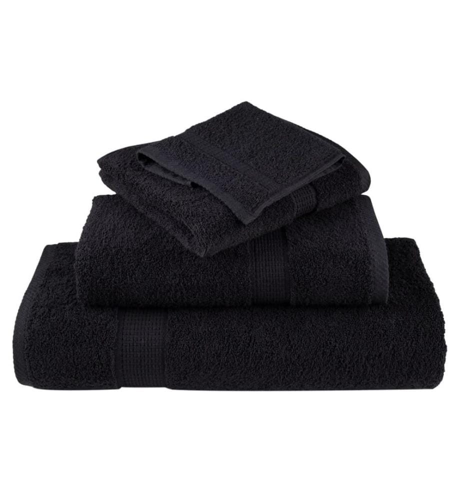 Serviettes de sauna de qualité supérieure SOLUND 4 pcs noir