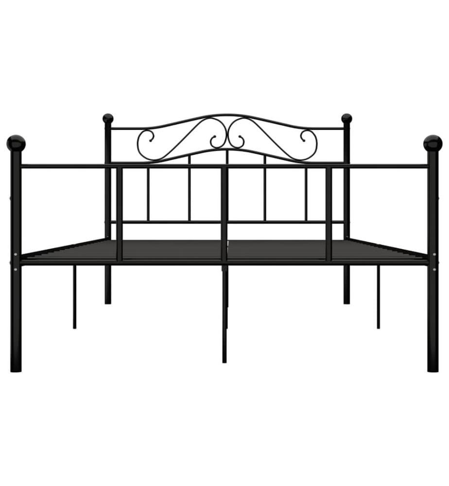Bettgestell Schwarz Metall 120x200 cm