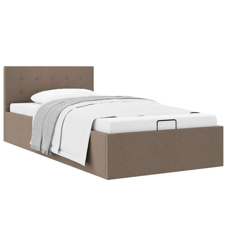 Cadre de lit à rangement hydraulique sans matelas 90x200 cm