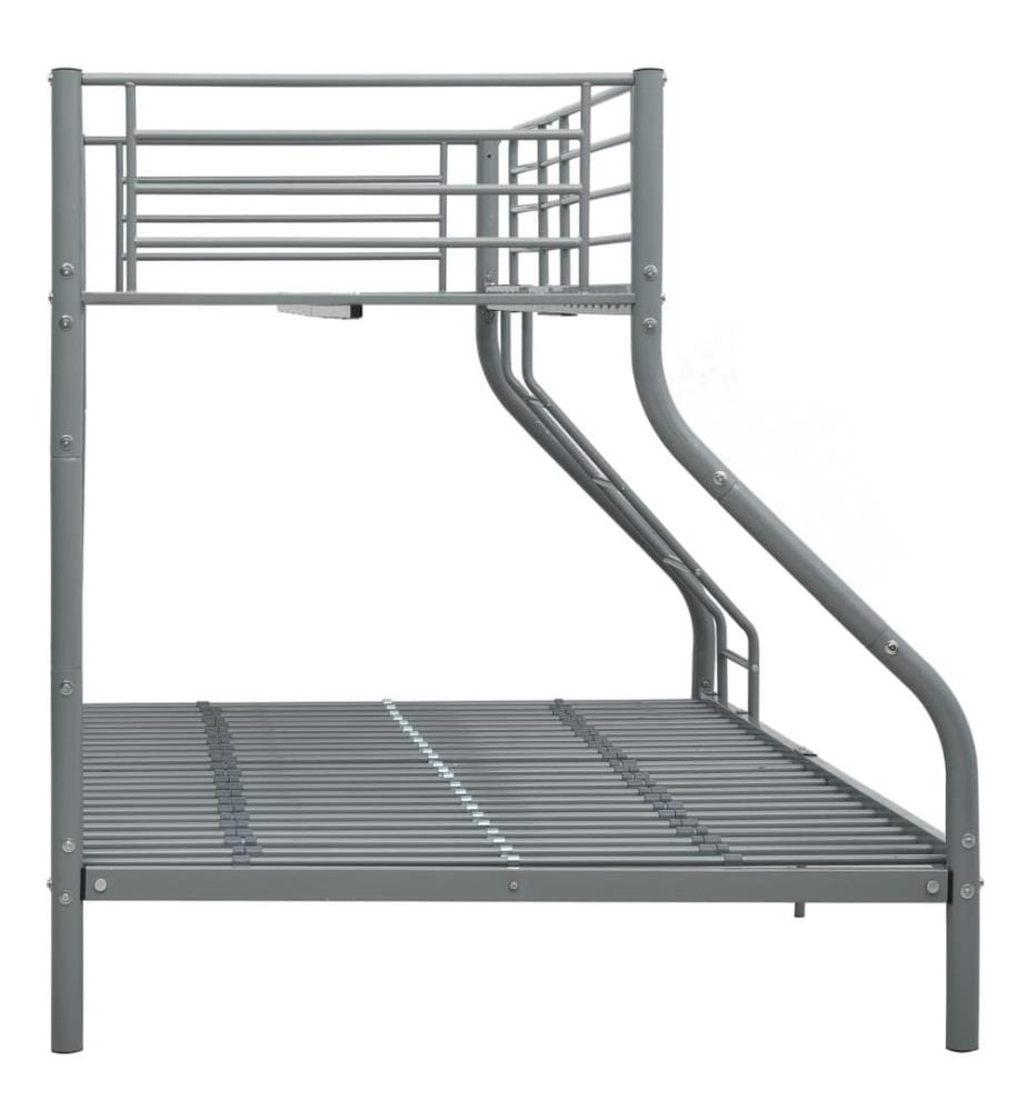 Cadre de lit superposé sans matelas gris 140x200 cm/90x200 cm