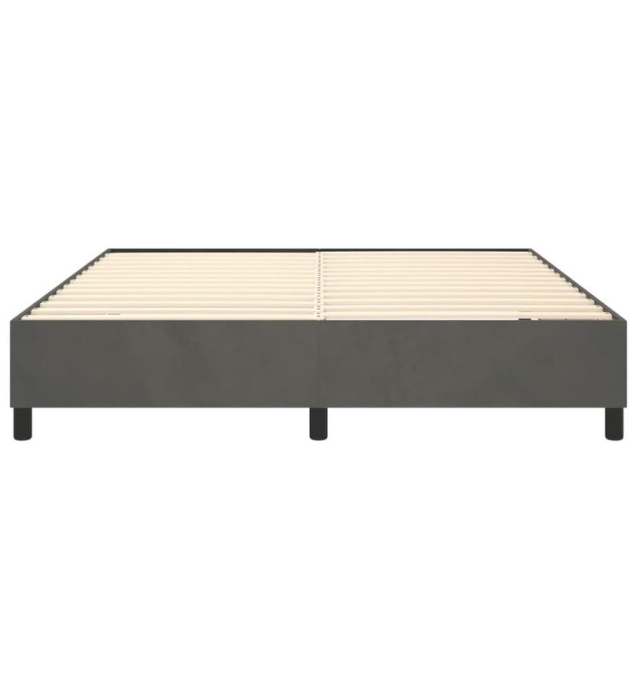 Boxspringbettgestell Dunkelgrau 160x200 cm Samt