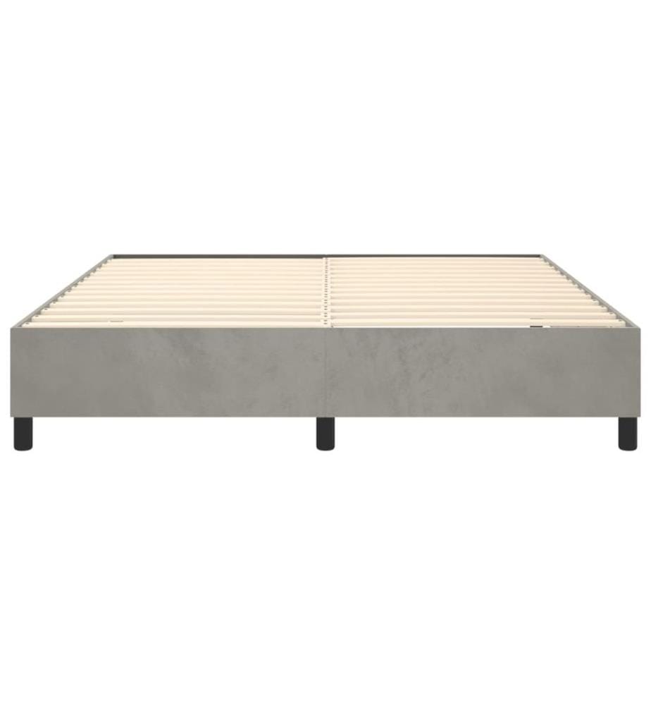 Boxspringbettgestell Hellgrau 180x200 cm Samt