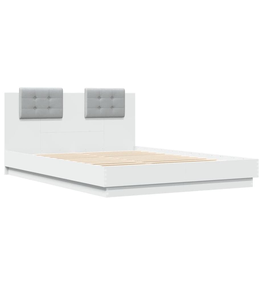 Cadre de lit sans matelas blanc 140x200 cm