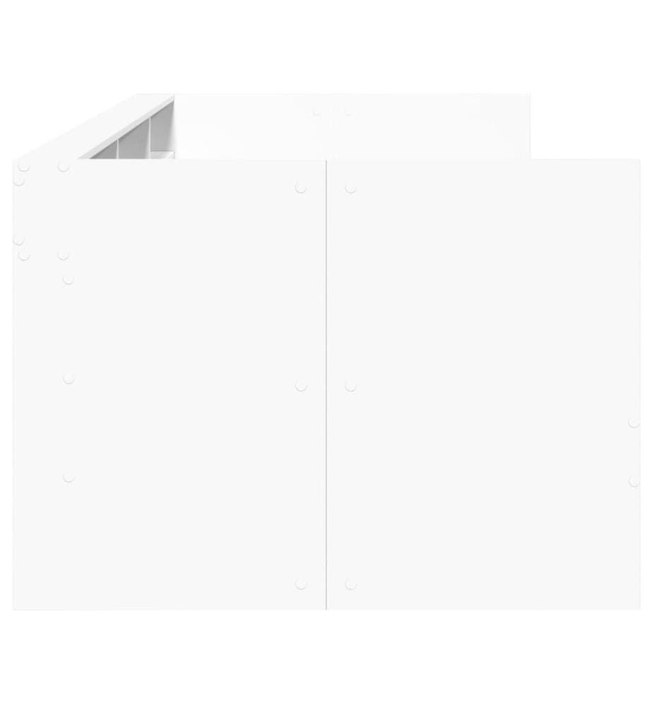 Lit de jour avec tiroirs sans matelas blanc 90x200 cm