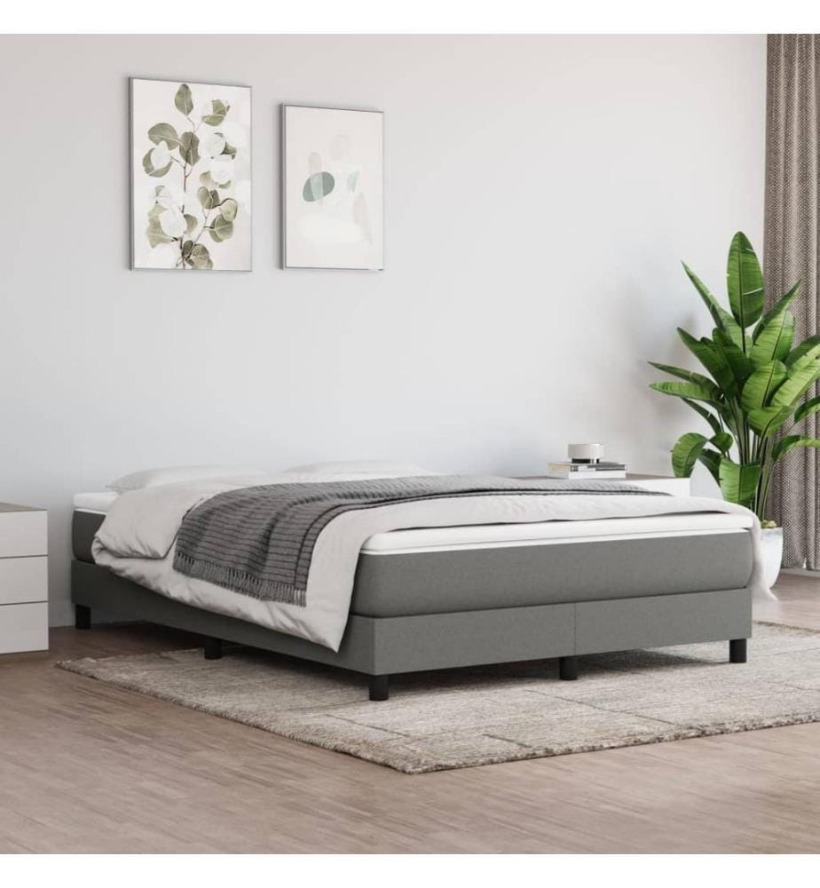 Taschenfederkernmatratze Mittel Dunkelgrau 140x200x20 cm Stoff