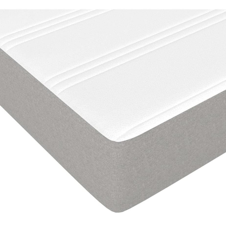 Taschenfederkernmatratze Mittel Hellgrau 180x200x20 cm Stoff