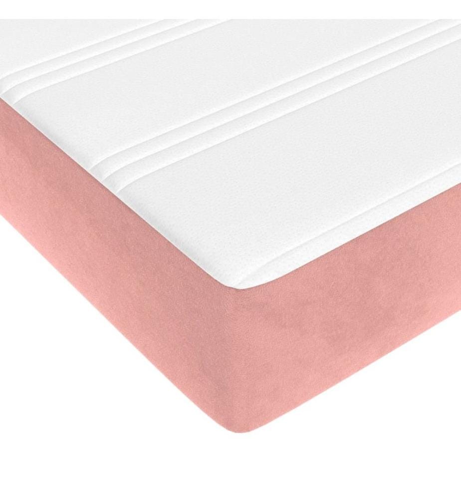 Taschenfederkernmatratze Mittel Rosa 180x200x20 cm Samt