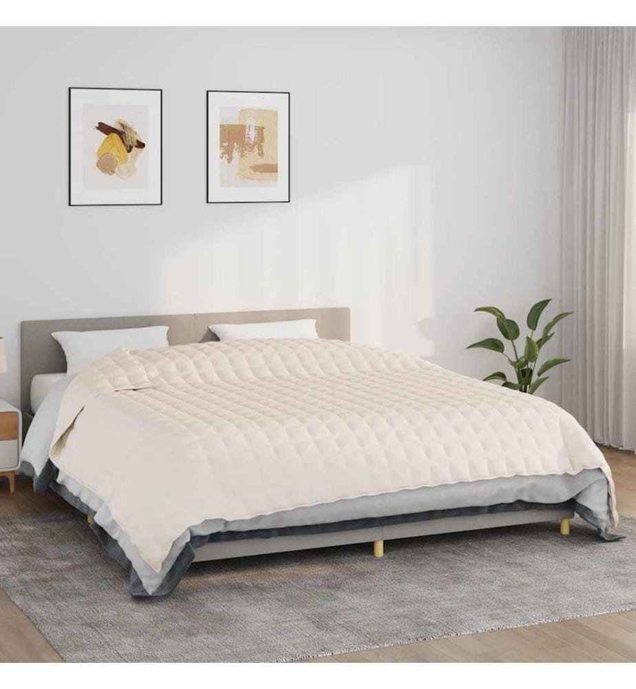 Gewichtsdecke Hellcreme 235x290 cm 11 kg Stoff