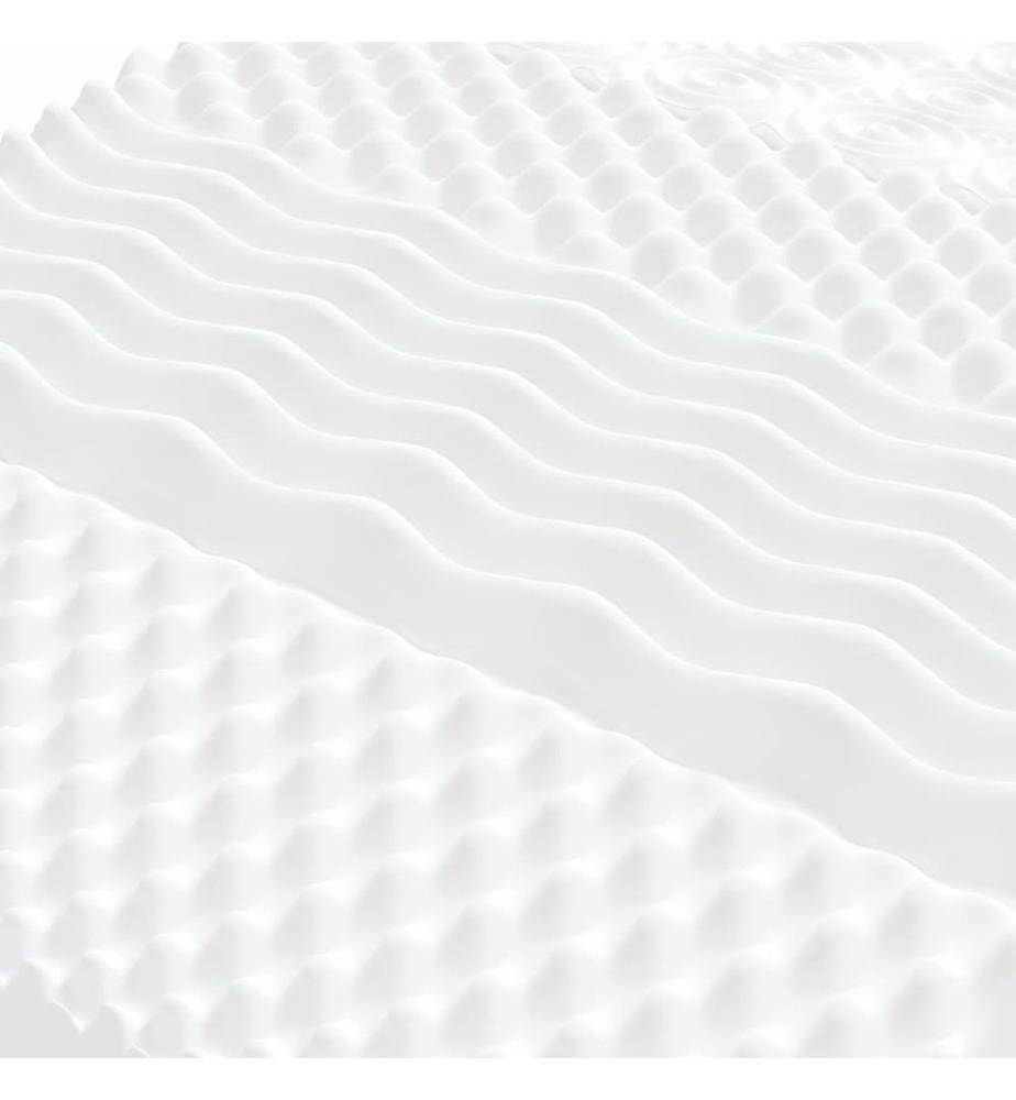 Matelas en mousse blanc 160x200 cm 7 zones dureté 20 ILD