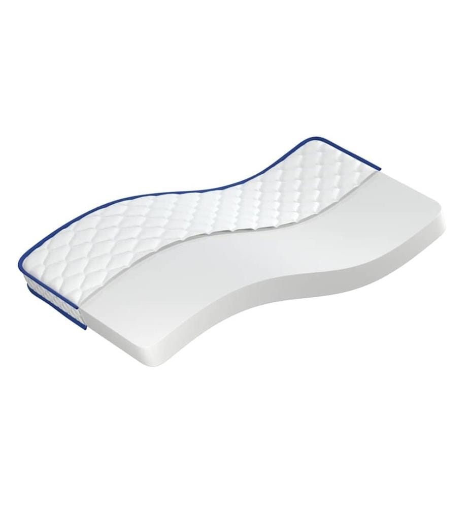 Matelas en mousse à mémoire de forme blanc 100x200x17 cm doux