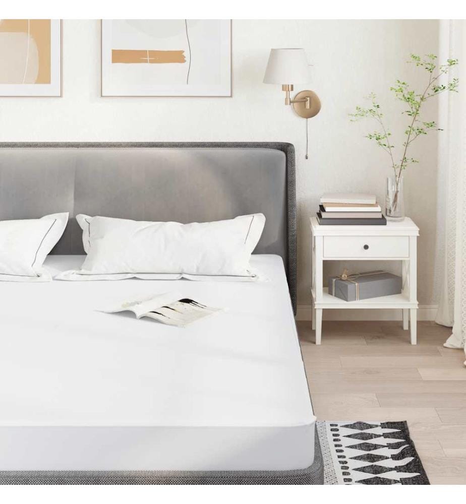Protège-matelas blanc 90x220 cm imperméable