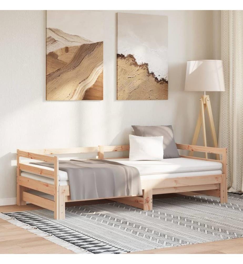 Lit coulissant sans matelas 2x(90x200) cm