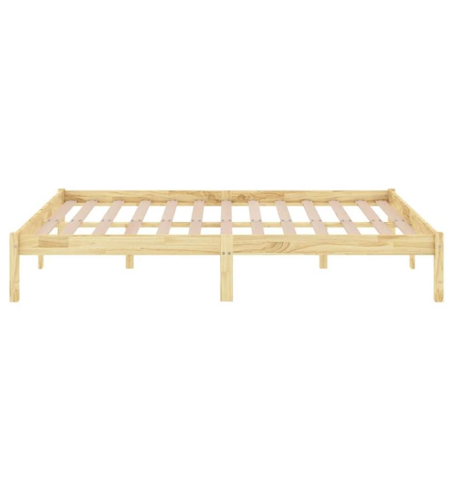 Cadre de lit sans matelas bois massif 160x200 cm