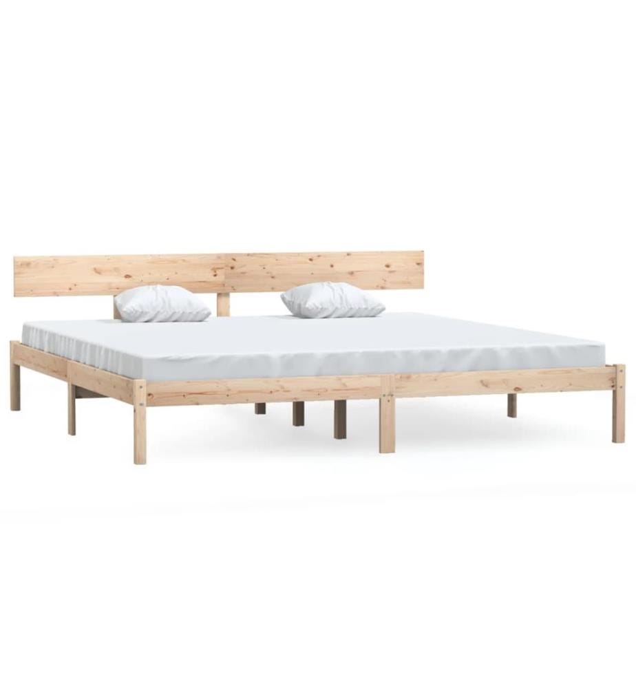 Cadre de lit sans matelas bois massif