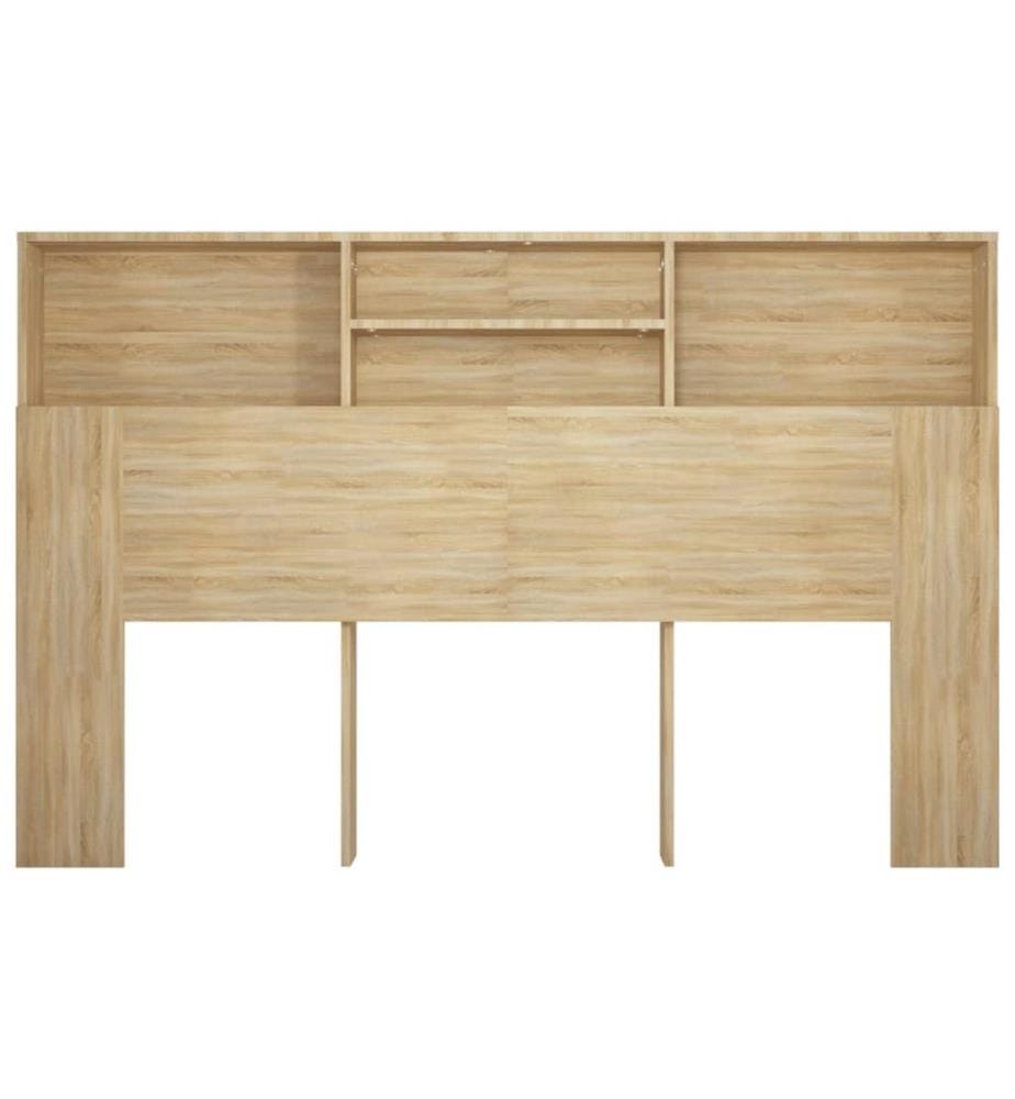 Bett-Kopfteil mit Ablagen Sonoma-Eiche 160x19x103,5 cm
