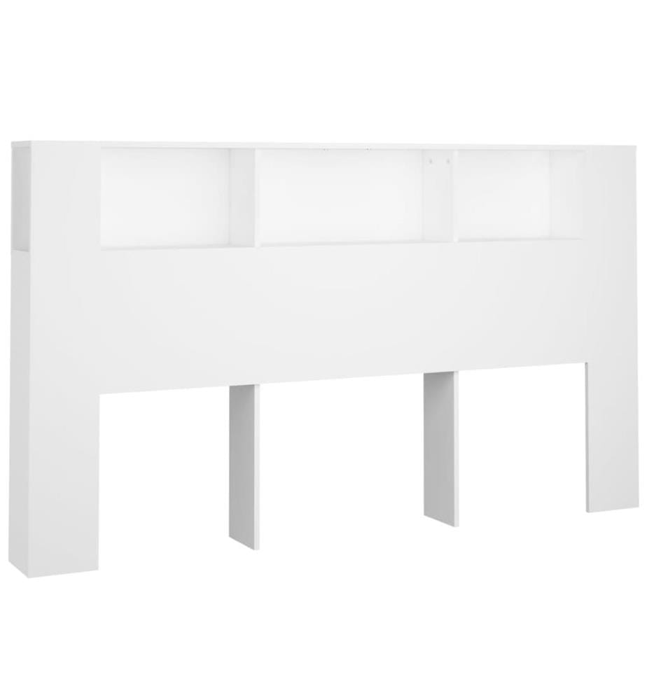 Armoire de tête de lit Blanc 180x18,5x104,5 cm