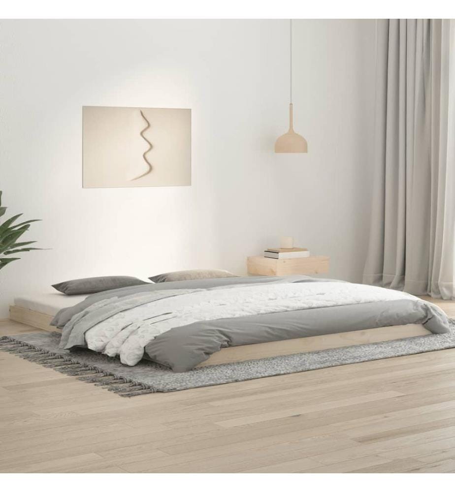 Cadre de lit sans matelas 180x200 cm bois massif de pin