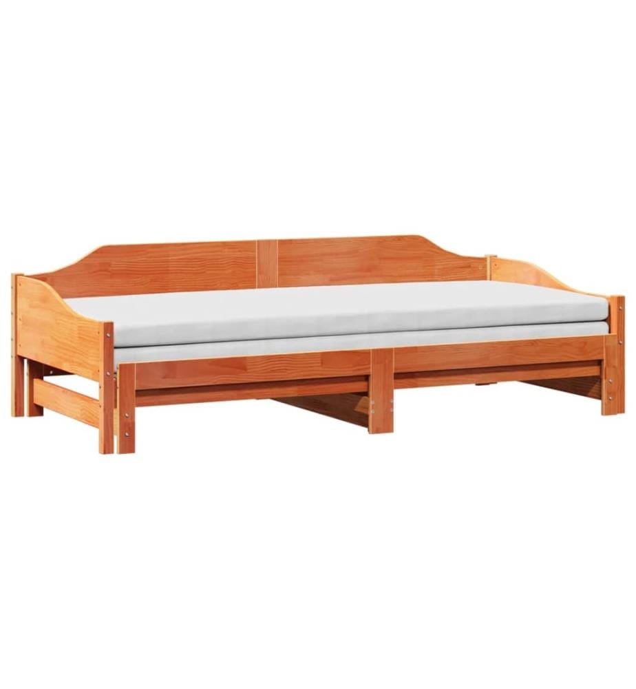Lit de jour et lit gigogne sans matelas 90x200 cm bois massif