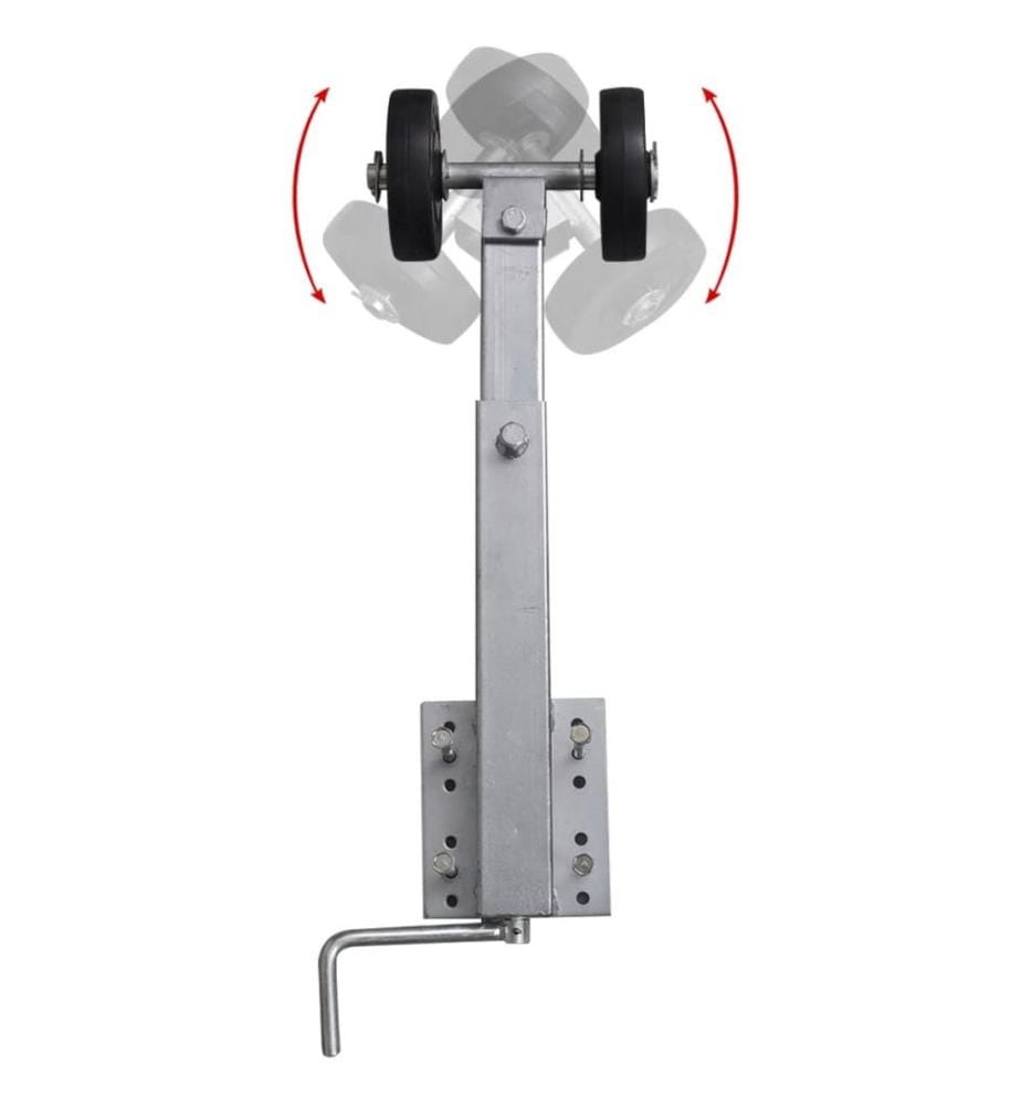Bootstrailer-Stützen Doppelrollen 2er-Set 59-84 cm