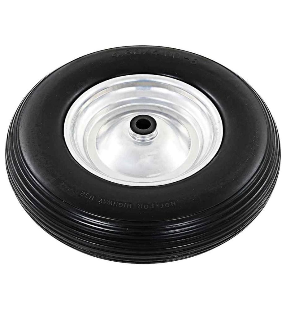 Roue de brouette avec axe PU solide 4.00-8 390 mm
