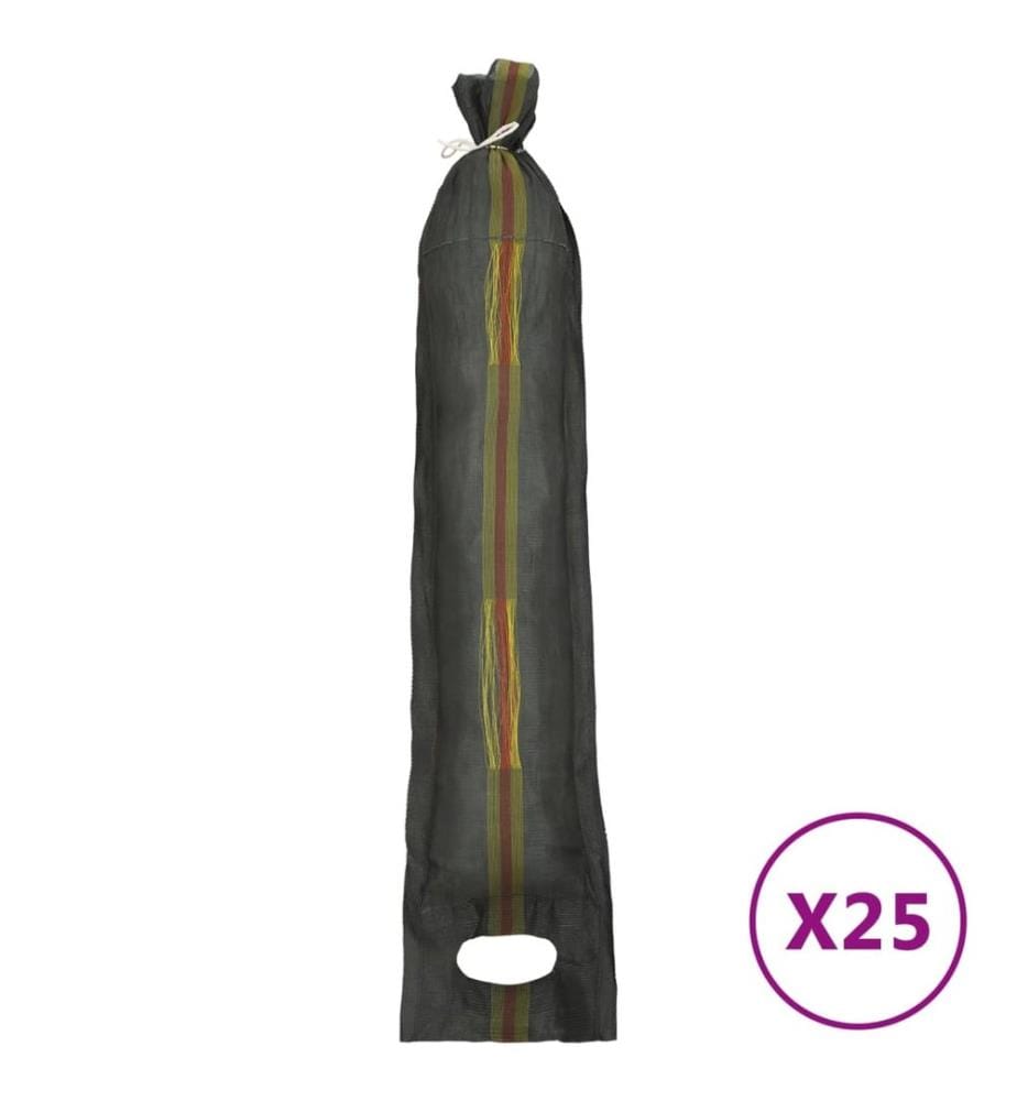 Sandsäcke 25 Stk. Dunkelgrün 103x25 cm HDPE
