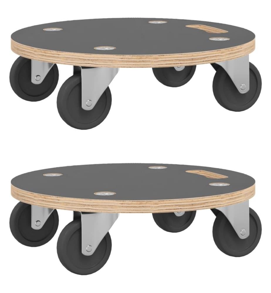 Transportroller 2 Stk. Rund Ø38x11,5 cm 250 kg