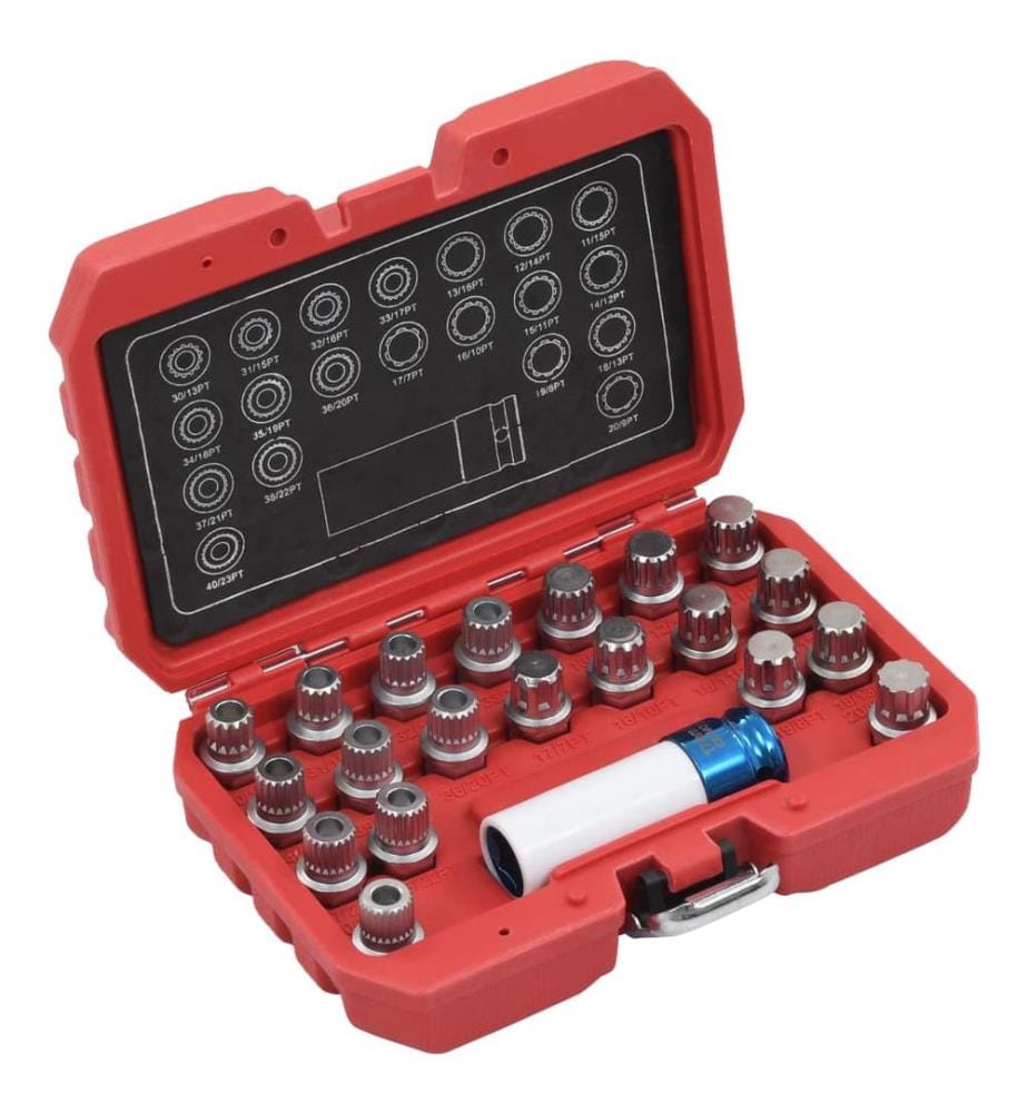 Jeu de douilles de verrouillage de jante 21 pcs pour BMW