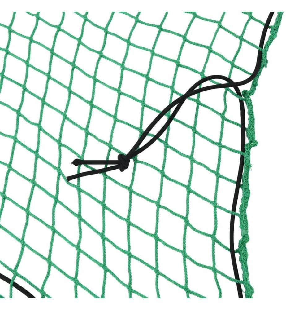 Filet pour remorque avec corde élastique vert 3,5x2,5 m PP