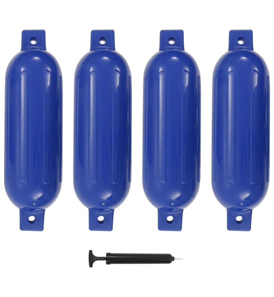 Bootsfender 4 Stk. Blau 51x14 cm PVC
