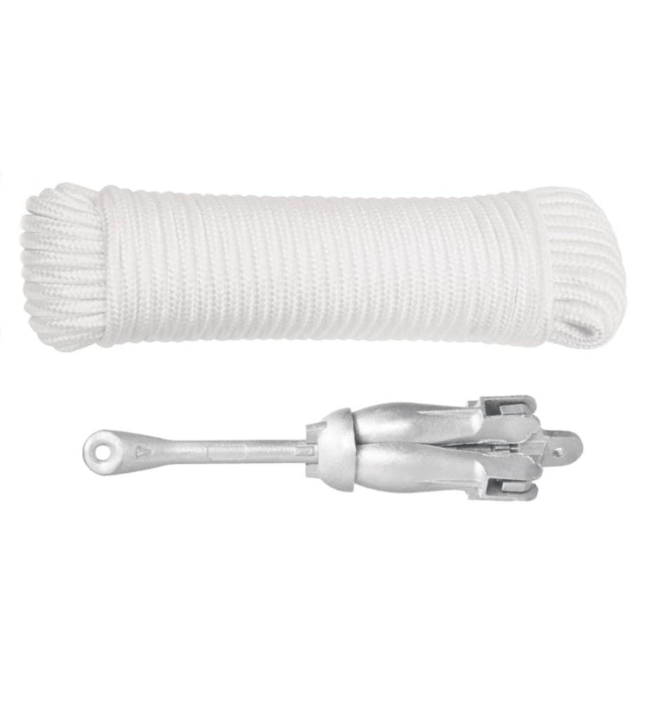 Klappanker mit Seil Silbern 2,5 kg Temperguss