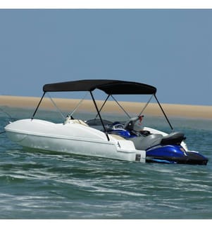 2-Bow Bimini Top Schwarz 180x130x110 cm