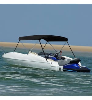 2-Bow Bimini Top Schwarz 180x150x110 cm