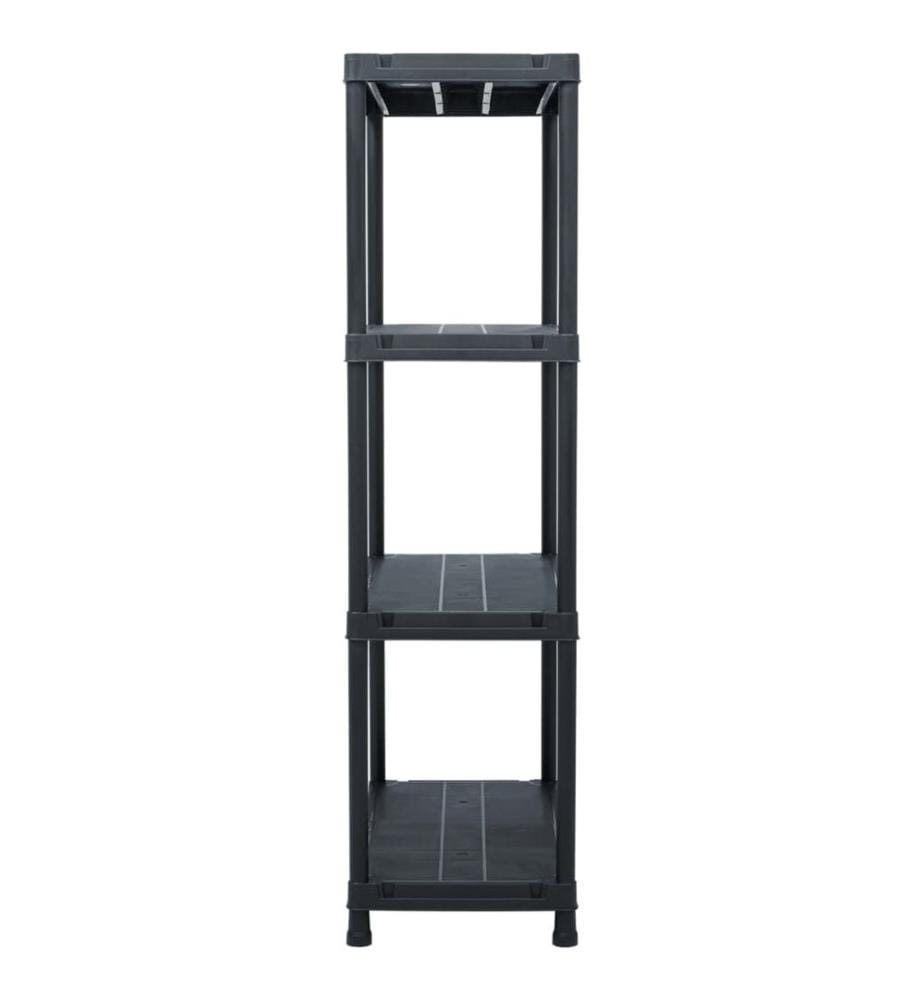 Lagerregale 2 Stk. Schwarz 60 x 30 x 138 cm Kunststoff