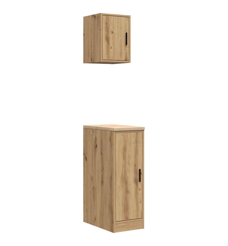 Garagenschränke 2 Stk. Artisan-Eiche Holzwerkstoff