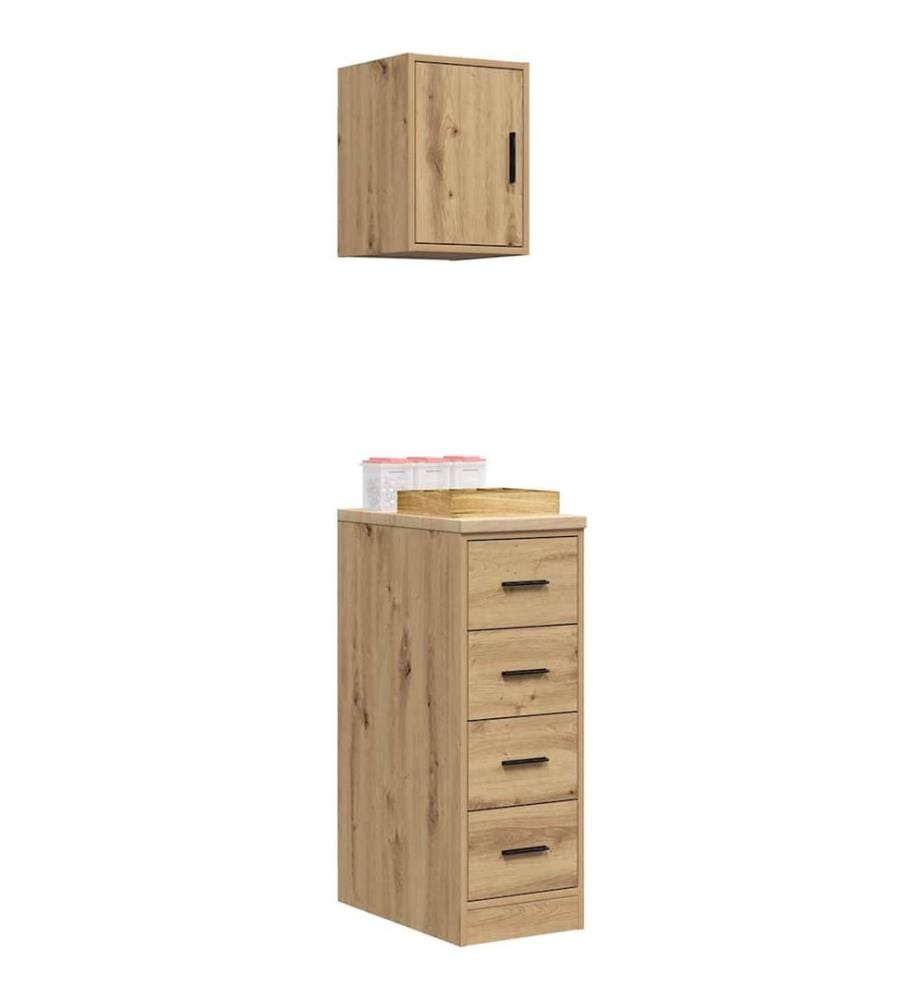 Garagenschränke 2 Stk. Artisan-Eiche Holzwerkstoff