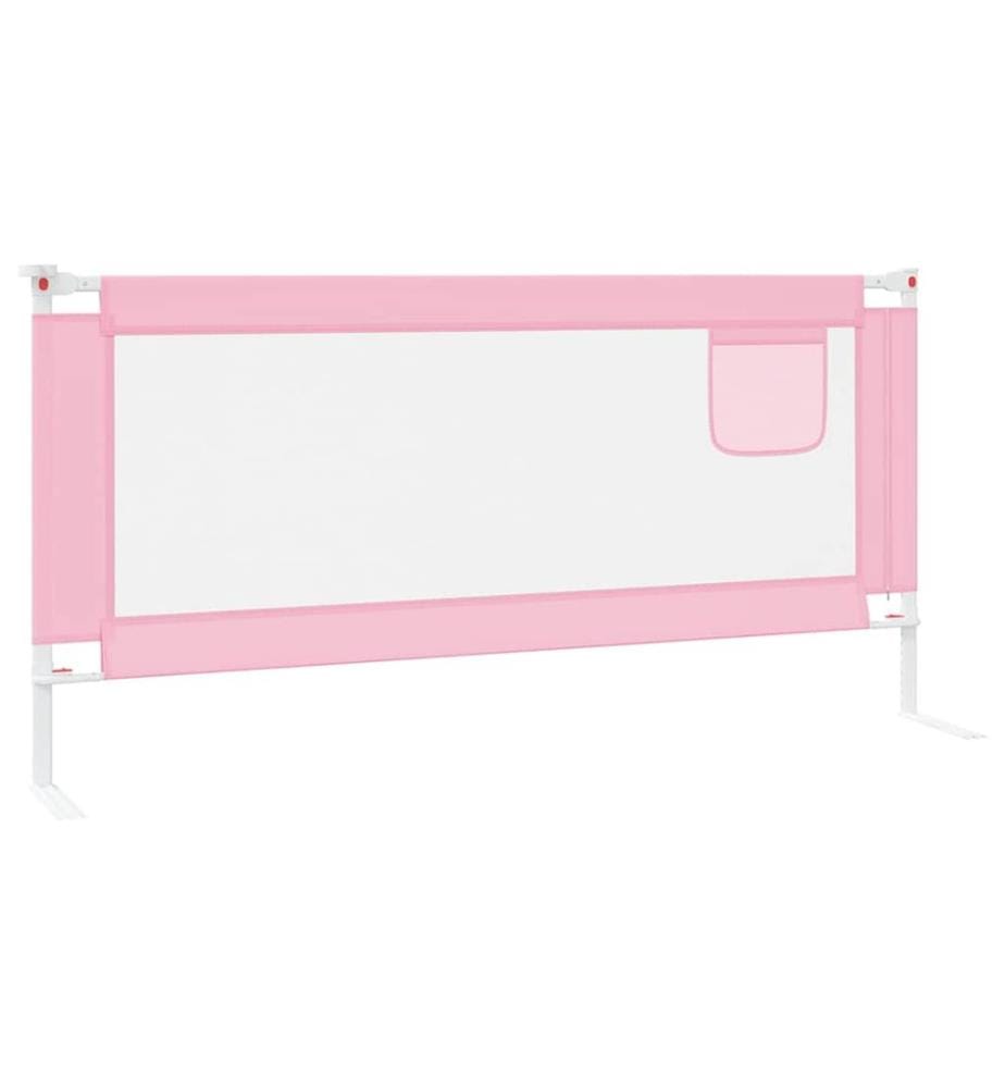 Kleinkind-Bettschutzgitter Rosa 190x25 cm Stoff