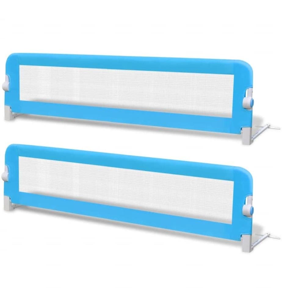 Kleinkind Bettschutzgitter 2 Stück Blau 150 x 42 cm