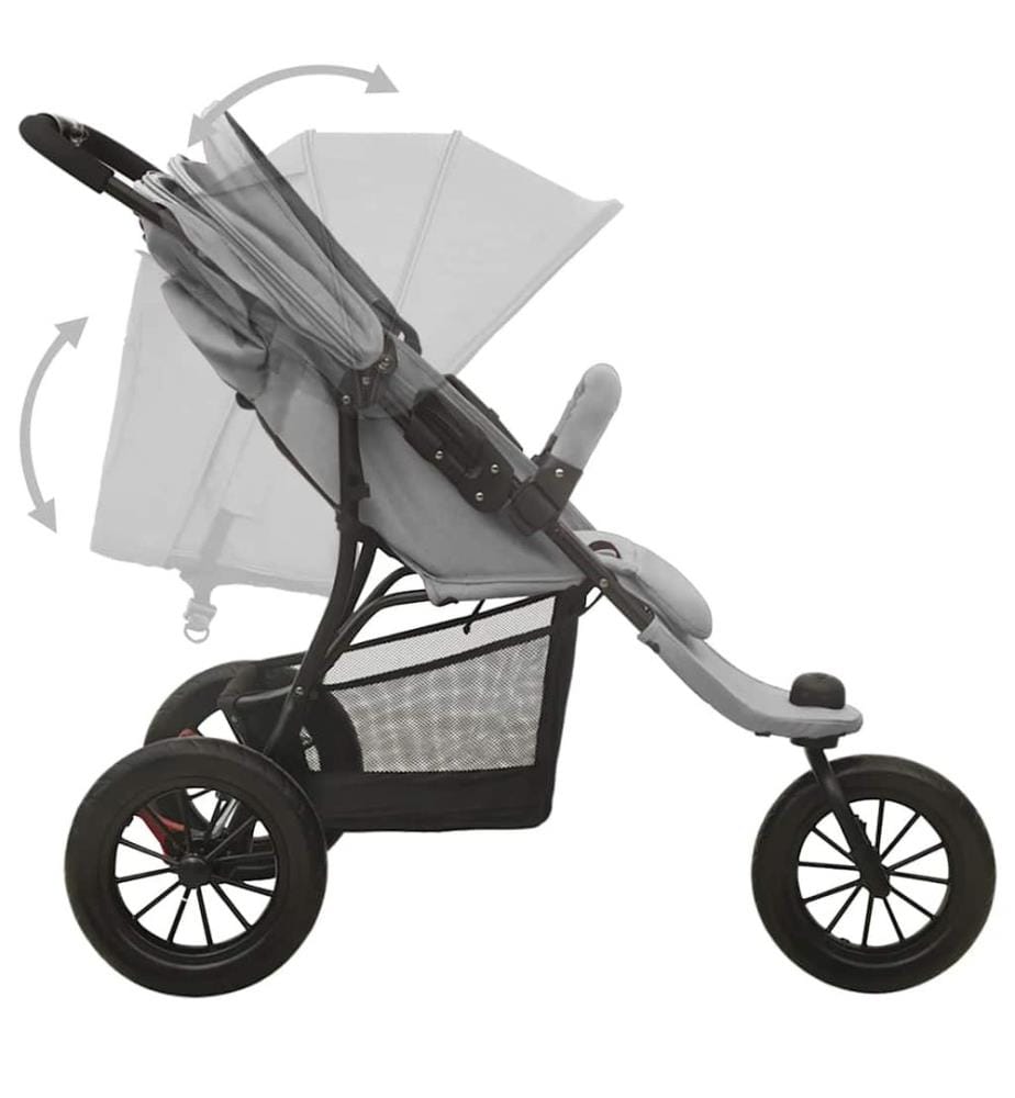 Kinderwagen Hellgrau Stahl