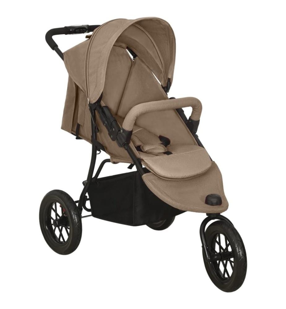 Kinderwagen Taupe Stahl