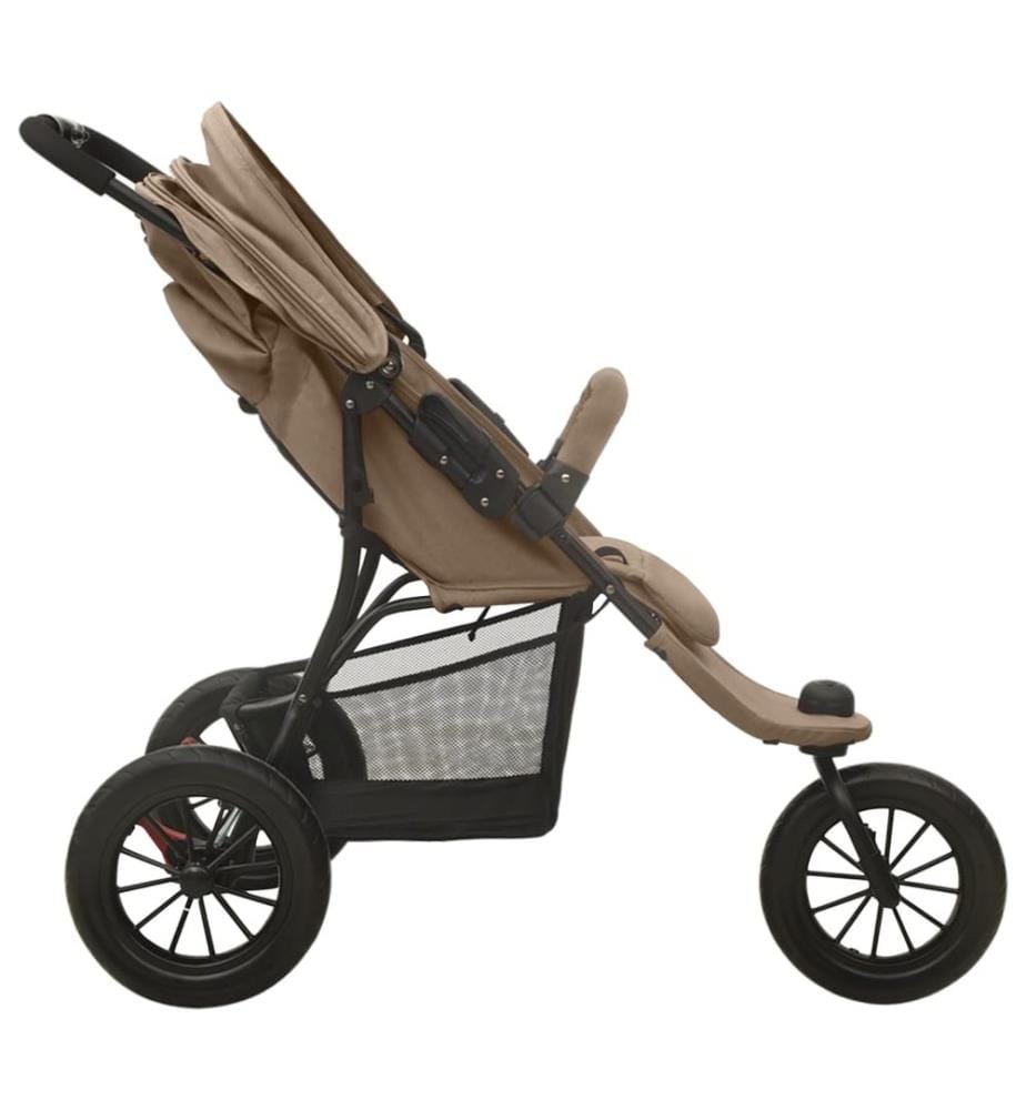 Kinderwagen Taupe Stahl