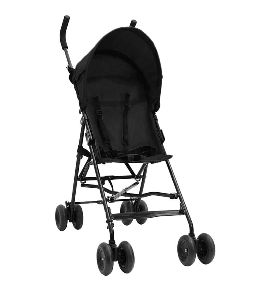 Kinderwagen Anthrazit und Schwarz Stahl