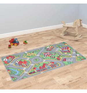 Spielmatte Grau 200 x 90 cm Stoff